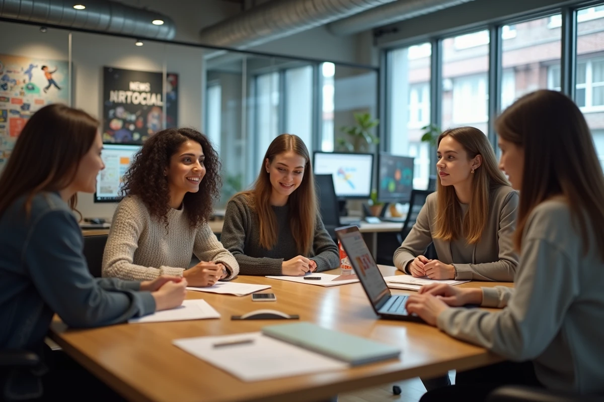 Groupe de jeunes professionnels dans un espace de travail