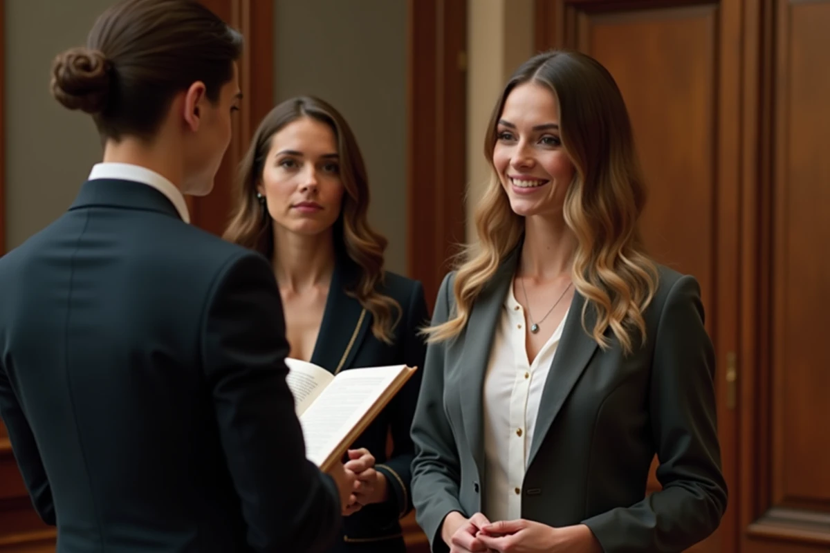 Officiante lisant un livre lors d