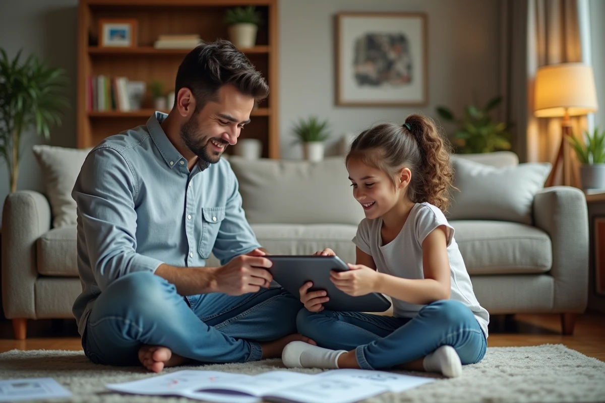 Jeune tuteur aidant une adolescente en mathématiques à la maison